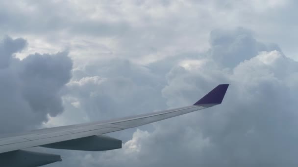 Vue aérienne depuis l'avion descendant — Video