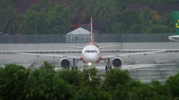AirAsia Airbus A320 prima della partenza — Video Stock