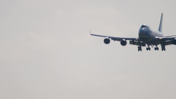 Cargolux Boeing 747 airfreighter landing — 비디오