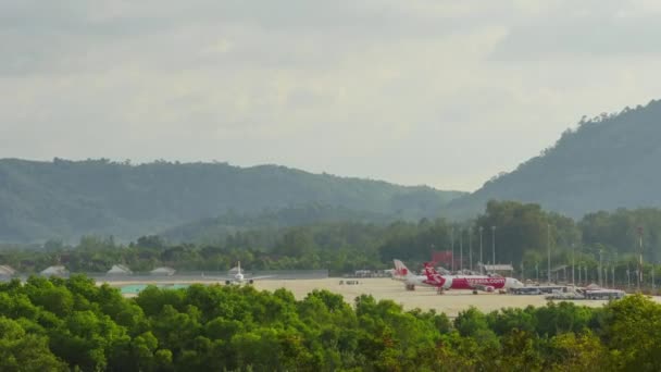 Aeroporto internazionale di Phuket, timelapse — Video Stock