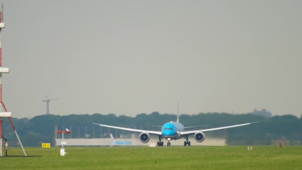 KLM Boeing 787 Dreamliner despegando — Vídeos de Stock