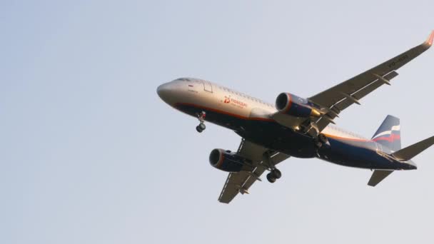 Samolot Airbus A320 ląduje — Wideo stockowe