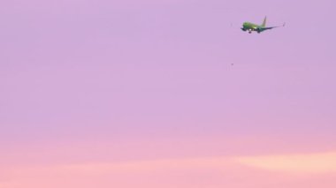 S7 Havayolları Boeing 737, sabah iniyor.