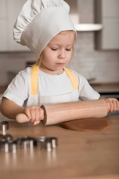 Bebé Hace Galletas Concepto Panadería Formación Niños — Foto de Stock