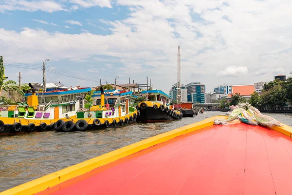 Stock image Bangkok. River. Casual Transportation of People. Water Transport