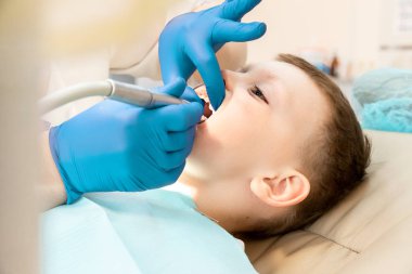 Çocuk Diş Tedavi. Diş Konsepti. Çocuk Doktoru