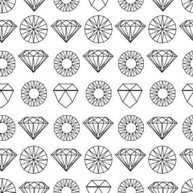 Elmas tasarım öğeleri üzerinden vektör seamless modeli
