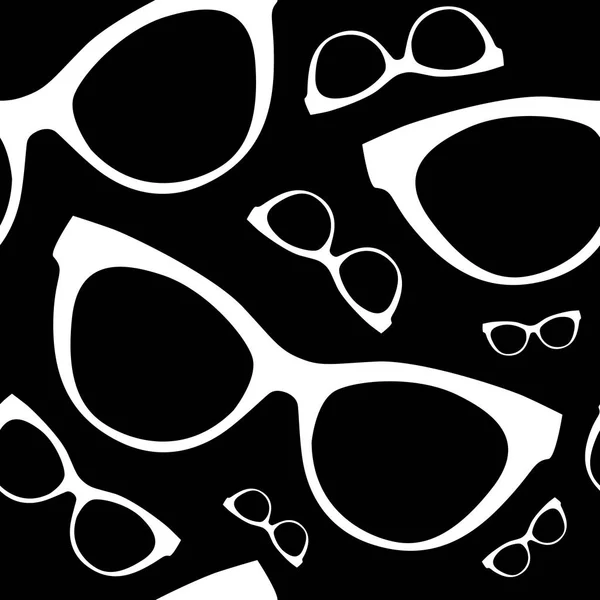 Vector Seamless Pattern Stylish Glasses Fashion Illustration Background — Stock Vector