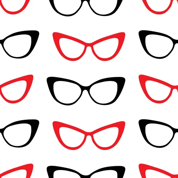 Patrón Sin Costura Vectorial Gafas Con Estilo Fondo Ilustración Moda — Vector de stock