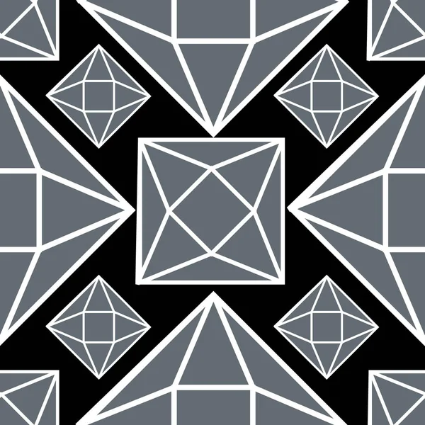 Patrón Sin Costura Vectorial Elementos Diseño Diamantes — Archivo Imágenes Vectoriales