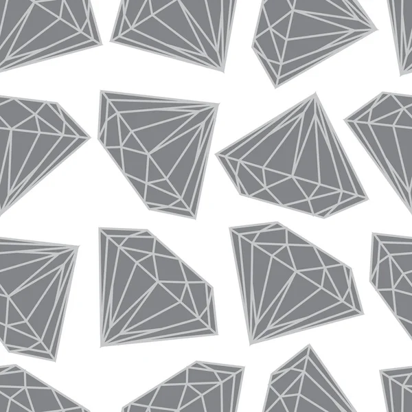 Vector Seamless Pattern Diamond Design Elements — Stock Vector