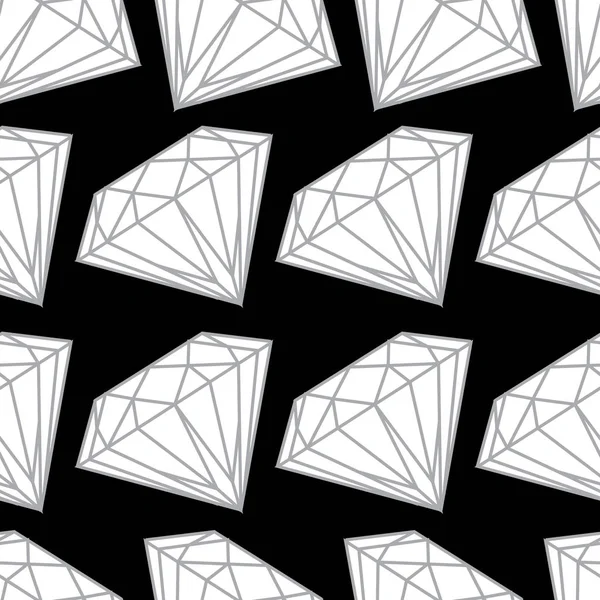 Modello Senza Cuciture Vettoriale Elementi Design Diamantati — Vettoriale Stock