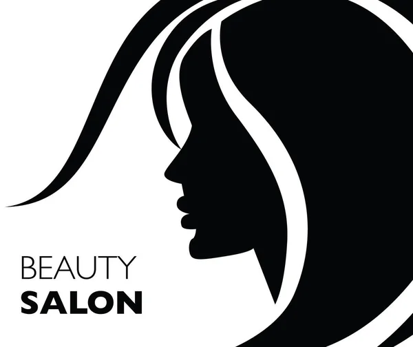 Güzel Saçlı Kadın Illustration Arka Plan Güzellik Salonları Için Kullanılabilir — Stok Vektör