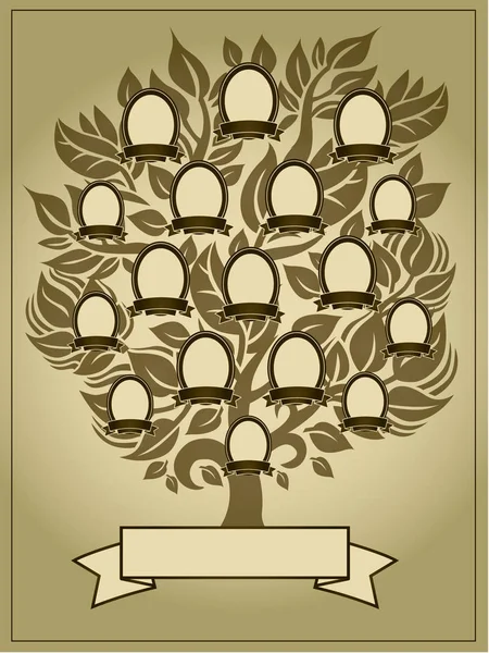 Vectorillustratie Van Stamboom Genealogie Sjabloon — Stockvector