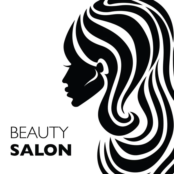 Illustration Femme Aux Beaux Cheveux Contexte Peut Être Utilisé Pour — Image vectorielle