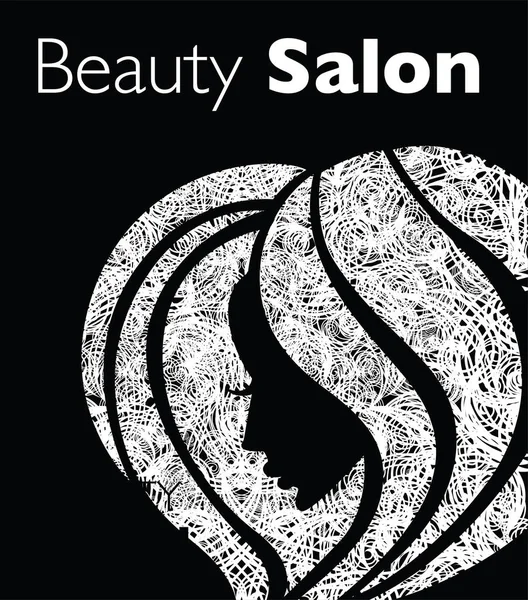 Ilustrace Žena Krásnými Vlasy Pozadí Lze Použít Pro Kosmetický Salón — Stockový vektor
