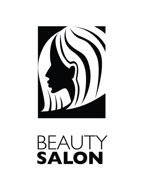 美丽的头发女人的插图 可作为美容院 水疗标志 — 图库矢量图片
