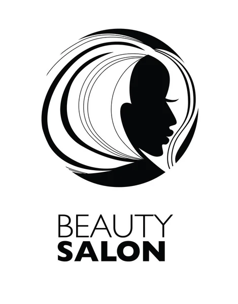 Illustration Femme Avec Beaux Cheveux Peut Être Utilisé Comme Logo — Image vectorielle