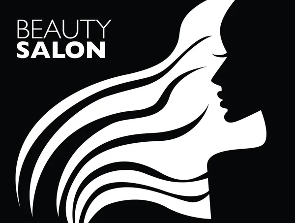 Illustration Femme Aux Beaux Cheveux Contexte Peut Être Utilisé Pour — Image vectorielle