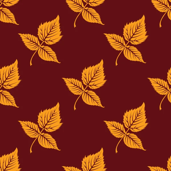 Motif Floral Vectoriel Sans Couture Avec Des Feuilles Backgroun Automne — Image vectorielle