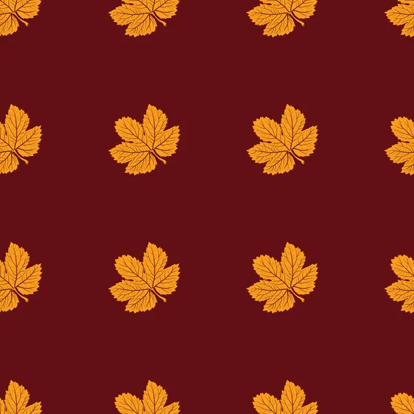 带叶子的矢量无缝花卉图案 秋季背景 — 图库矢量图片