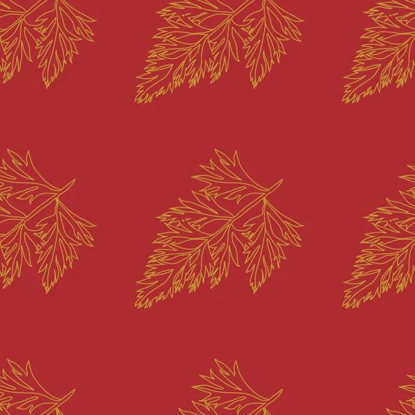 Patrón Floral Sin Costura Vectorial Con Hojas Fondo Otoño — Archivo Imágenes Vectoriales