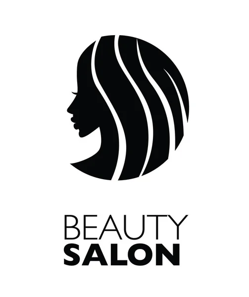 Иллюстрация Женщины Красивыми Волосами Использована Качестве Логотипа Салона Красоты Спа — стоковый вектор