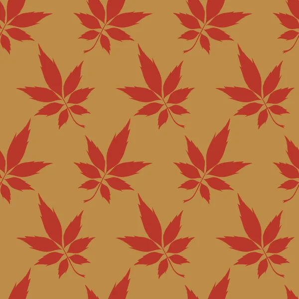 Vector Naadloze Floral Patroon Met Bladeren — Stockvector