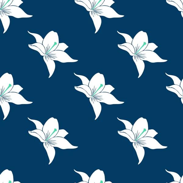 Motif Floral Vectoriel Sans Couture Fond Coloré — Image vectorielle