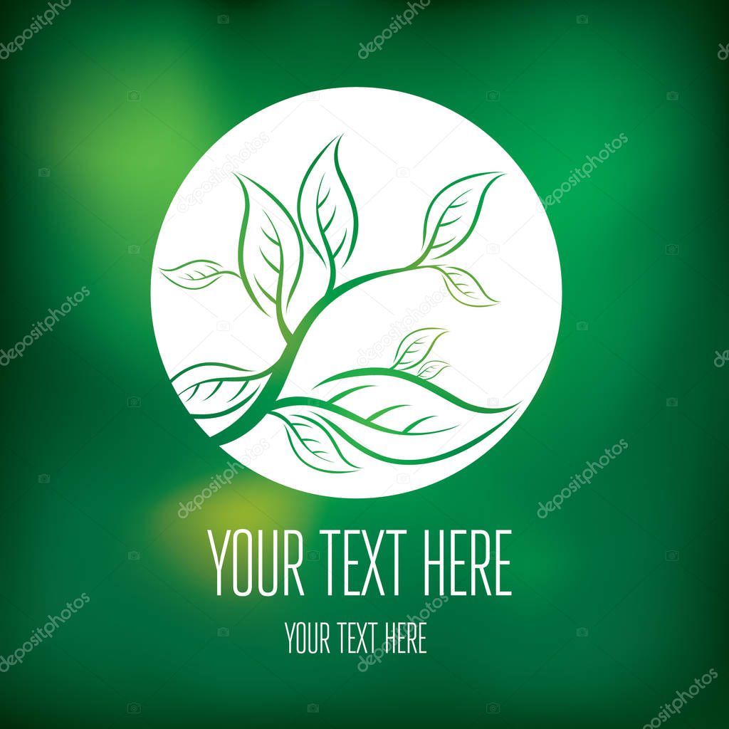 Vector stylish floral background, logo - design elements can be used for invitation, greeting cards