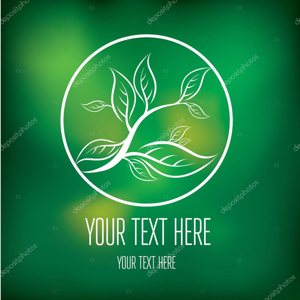 Vector stylish floral background, logo - design elements can be used for invitation, greeting cards