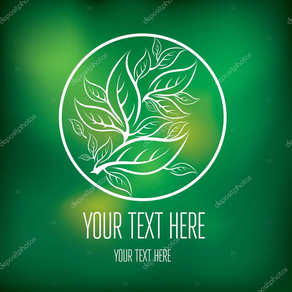 Vector stylish floral background, logo - design elements can be used for invitation, greeting cards