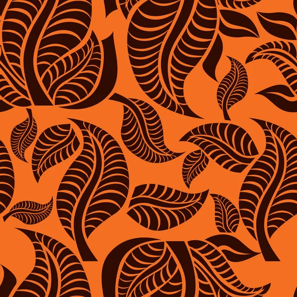 Motif Floral Vectoriel Sans Couture Avec Des Feuilles Contexte Plante — Image vectorielle