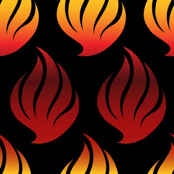Sorunsuz Vektör Desen Ateşle — Stok Vektör