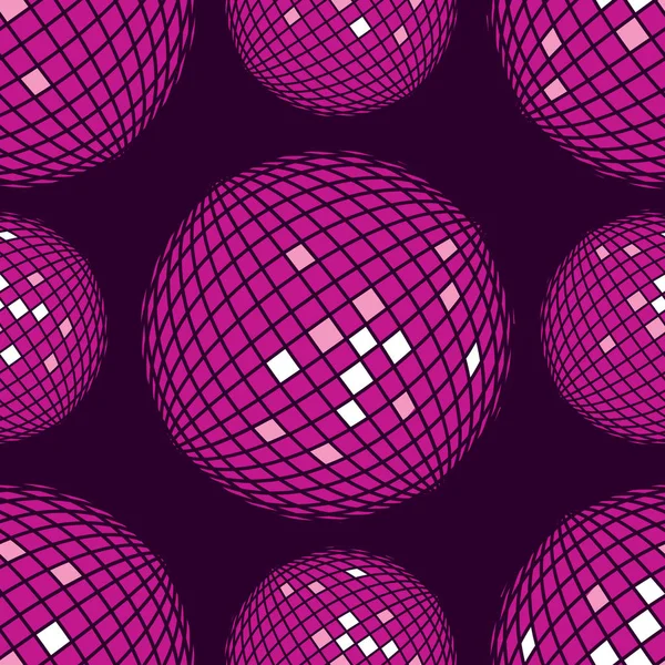 Vettore Rosa Disco Ball Modello Senza Soluzione Continuità — Vettoriale Stock