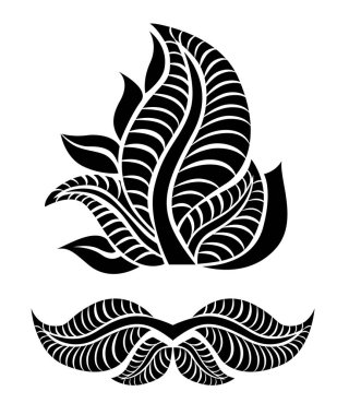 Çiçek kümesi vektör, tasarım öğeleri yapraklar