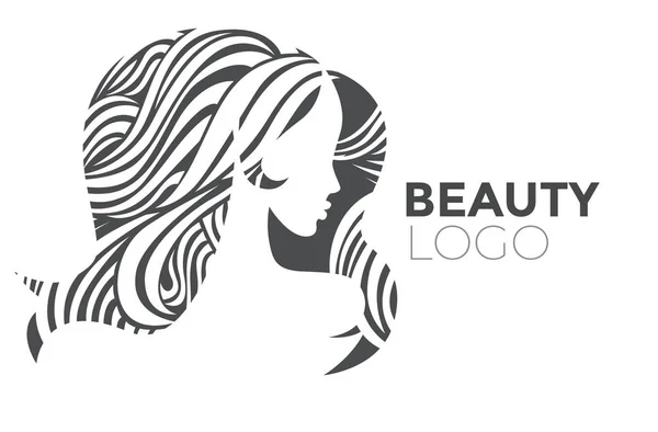 Abbildung Einer Frau Mit Schönem Haar Kann Als Logo Für — Stockvektor