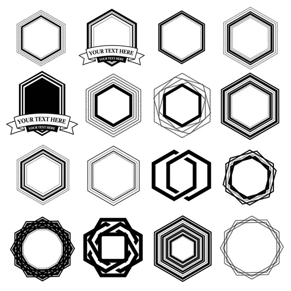 Set Elementi Design Logo Vettoriale Diamante — Vettoriale Stock