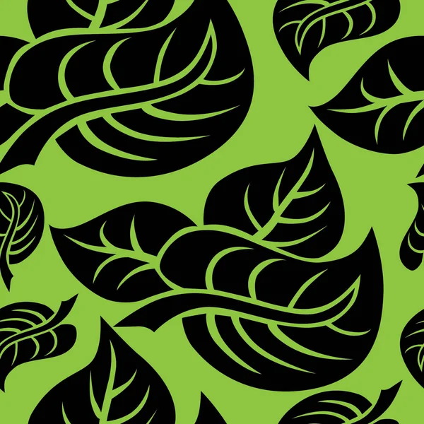 Motif Floral Vectoriel Sans Couture Avec Des Feuilles Contexte Plante — Image vectorielle