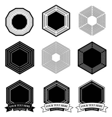 Vektör logo tasarım öğeleri kümesi - elmas