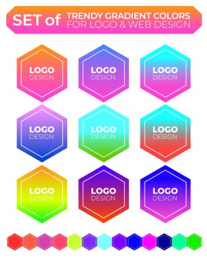 Vektör logo tasarım öğeleri kümesi 