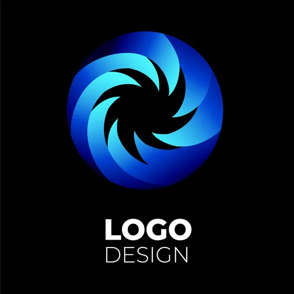 Conjunto Elementos Diseño Logotipo Vectorial Colores Ovalados Degradados Moda — Vector de stock