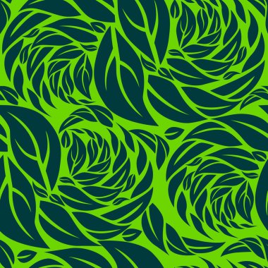 eamless çiçek desenle yapraklar