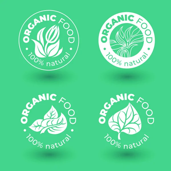 Organic natural logos — Stock Vector