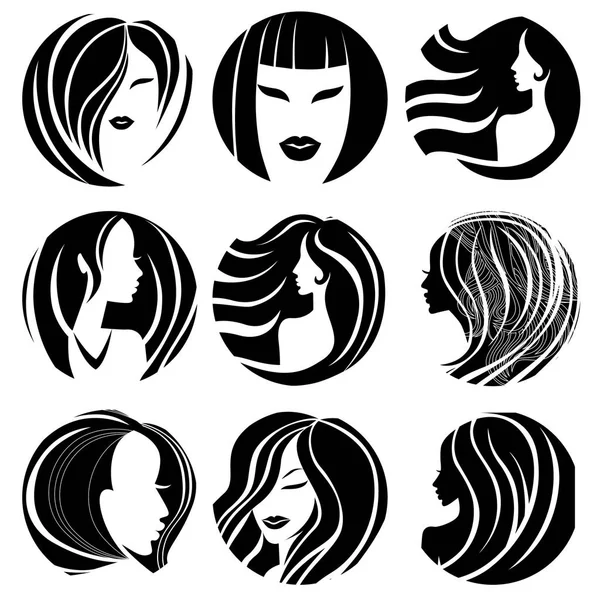 Set of Illustrations of woman — Stock Vector