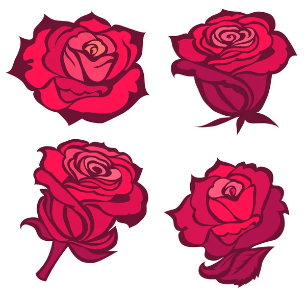 Ροδαλό λουλούδι — Διανυσματικό Αρχείο