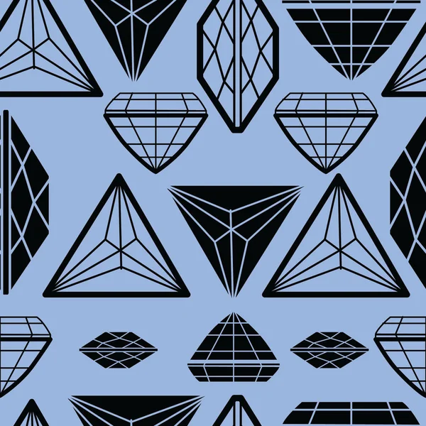 Patrón Sin Costura Vectorial Diamante Elementos Diseño Lujo Ilustración Stock — Vector de stock