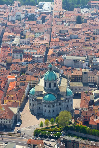 Вид Воздуха Дуомо Комо Италия — стоковое фото