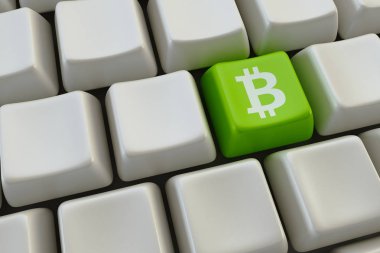 Bilgisayar klavye bitcoin düğmeleri
