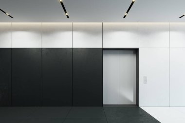 ofis lobisinde kapalı kapılar ile modern Asansör